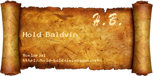 Hold Baldvin névjegykártya